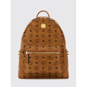Mcm Men Medium Stark Backpack Mcm In Coated Cotton With Logo Print And Studs